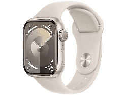 Apple Watch Series 9 GPS 41mm Aluminiumgehäuse, Sportarmband S/M, Polarstern; Smartwatch