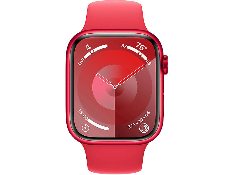 Apple Watch Series 9 GPS 45mm Aluminiumgehäuse, Sportarmband M/L, (PRODUCT)RED; Smartwatch