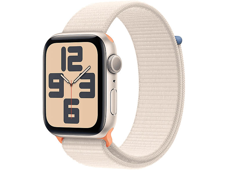 Apple Watch SE 2023 GPS 44mm Aluminiumgehäuse, Sport Loop, Polarstern; Smartwatch