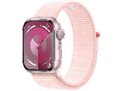 Apple Watch Series 9 GPS 41mm Aluminiumgehäuse, Sport Loop, Rosé; Smartwatch