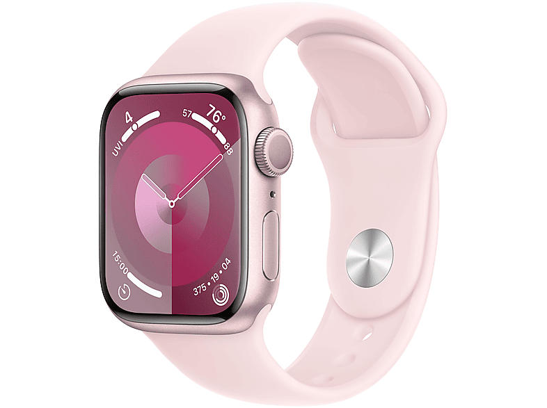Apple Watch Series 9 GPS 41mm Aluminiumgehäuse, Sportarmband M/L, Rosé; Smartwatch