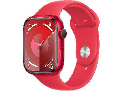Apple Watch Series 9 GPS 45mm Aluminiumgehäuse, Sportarmband S/M, (PRODUCT)RED; Smartwatch