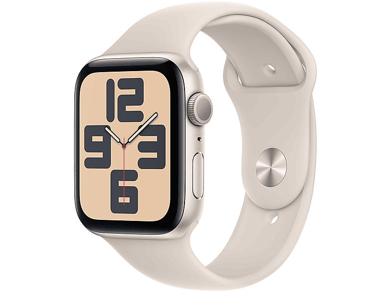 Apple Watch SE 2023 GPS 44mm Aluminiumgehäuse, Sportarmband S/M, Polarstern; Smartwatch