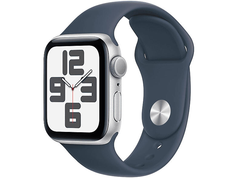 Apple Watch SE 2023 GPS 40mm Aluminiumgehäuse, Sportarmband, S/M, Storm Blue; Smartwatch