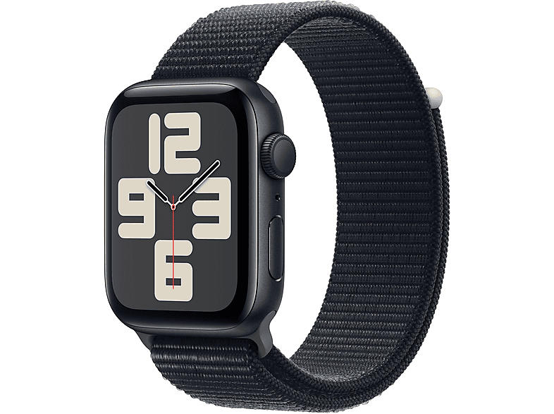 Apple Watch SE 2023 GPS 44mm Aluminiumgehäuse, Sport Loop, Mitternacht; Smartwatch