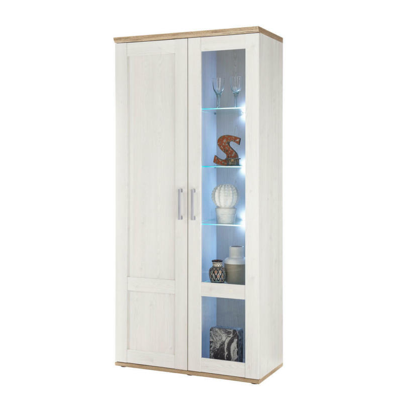 Vitrine Romance Sibiu Lärche Nachbildung San Remo Nachbildung B/H/T: ca. 93x202x46 cm