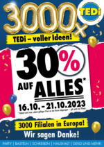 TEDi GmbH & Co. KG TEDi: 30% auf Alles! - bis 21.10.2023