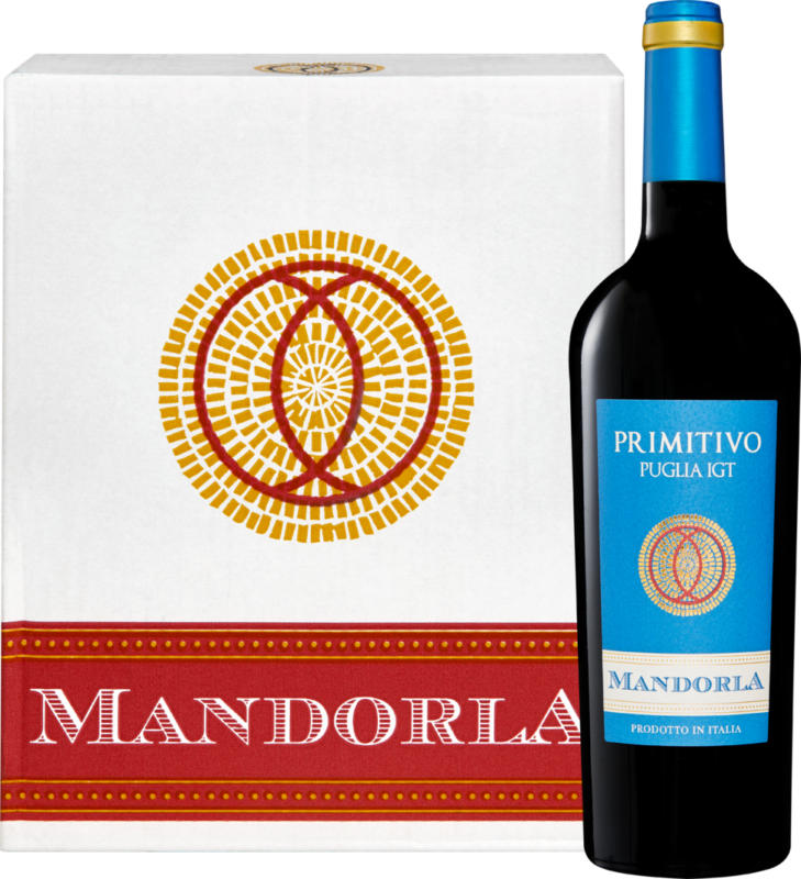 Mandorla Primitivo di Puglia IGT, Italie, Les Pouilles, 2022, 6 x 75 cl