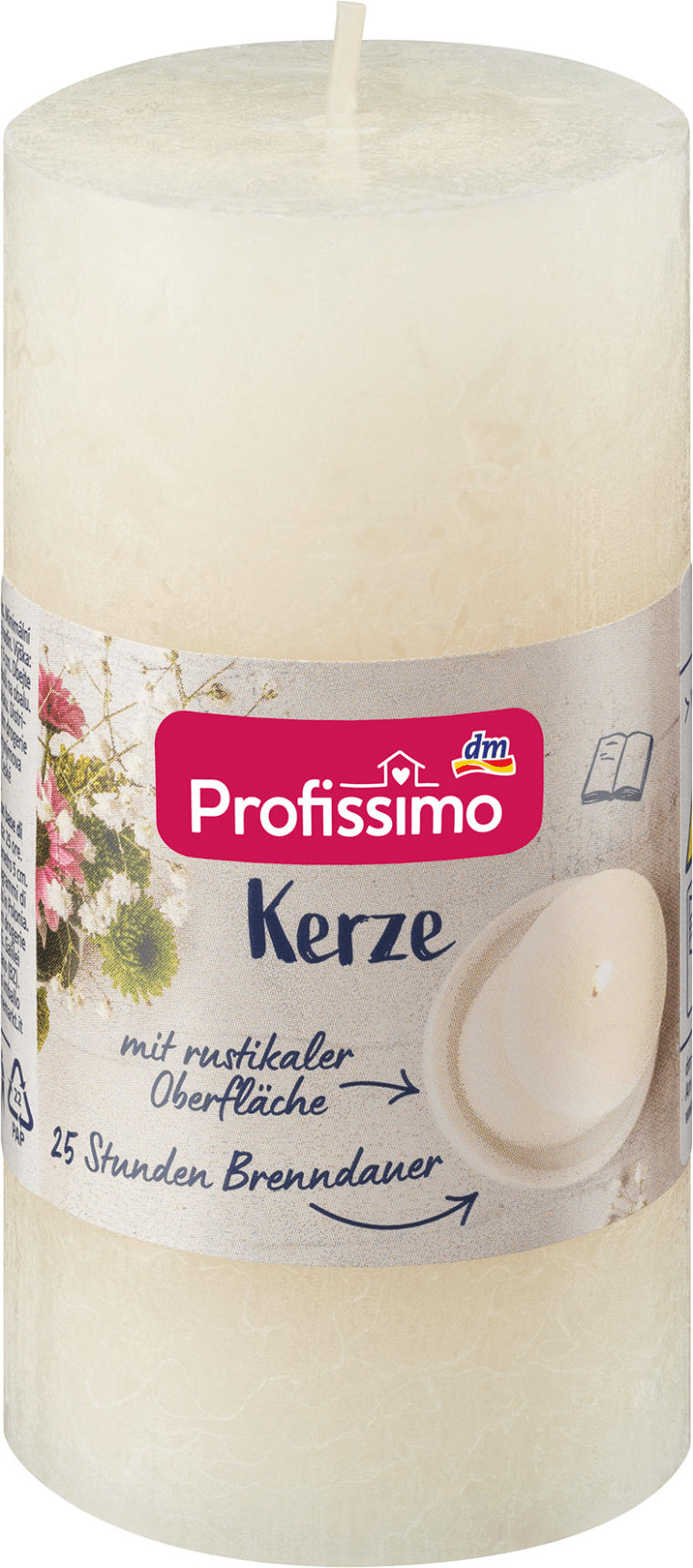 Profissimo Rustikkerze Elfenbein 100/50