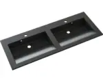 Hornbach Doppelwaschbecken Allibert Slide Solid 120,2x46,2 cm granitschwarz