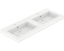 Doppelwaschbecken Allibert Dyson AL367582 120,5x46,2 cm weiß glänzend