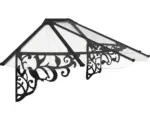 Hornbach PALRAM-Canopia Vordach Lily XL 217x88x70 cm Aluminium schwarz Bedachung Polycarbonat klar