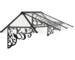 Hornbach PALRAM-Canopia Vordach Lily XL 268x88x70 cm Aluminium schwarz Bedachung Polycarbonat klar