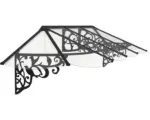 Hornbach PALRAM-Canopia Vordach Lily XL 319x88x70 cm Aluminium schwarz Bedachung Polycarbonat klar