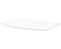 Waschtischplatte Baden Haus Vague 70x51x1,6 cm weiß glanz