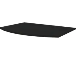 Waschtischplatte Baden Haus Vague 70x51x1,6 cm schwarz matt