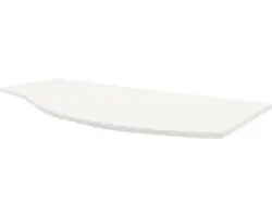Waschtischplatte Baden Haus Vague 104x51x1,6 cm weiß matt für Waschtisch rechts