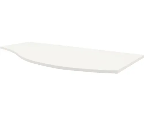 Waschtischplatte Baden Haus Vague 104x51x1,6 cm weiß matt für Waschtisch rechts