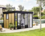 Hornbach Gartenhaus Palram - Canopia Copenhagen Kunststoff 26 mm 340 x 276 cm braun