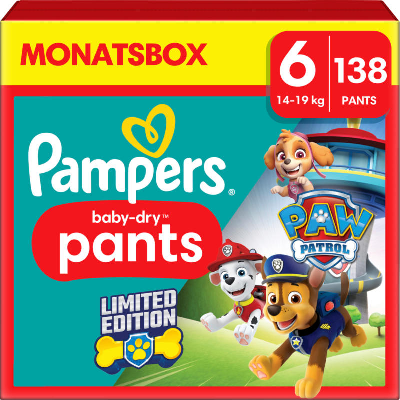 Pampers baby-dry Pants Gr. 6 (14-19 kg) Monatsbox