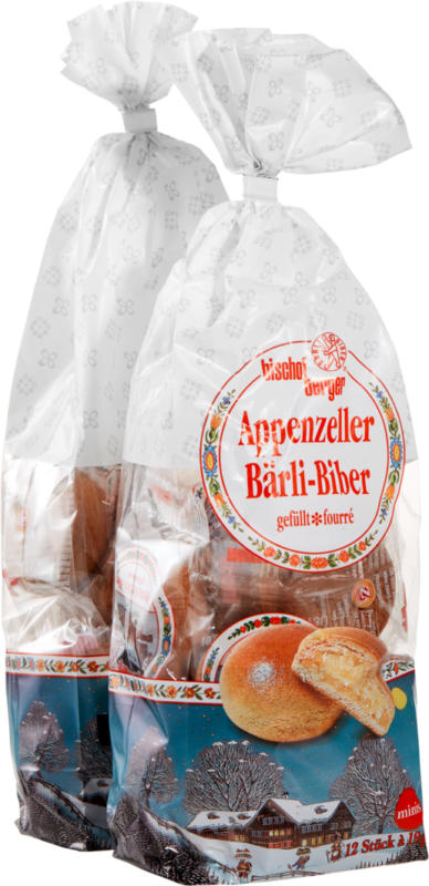 Bischofberger Appenzeller Bärli-Biber minis, gefüllt, 2 x 228 g