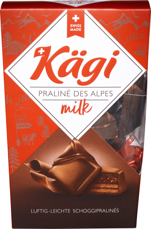 Praliné des Alpes milk Kägi, 180 g