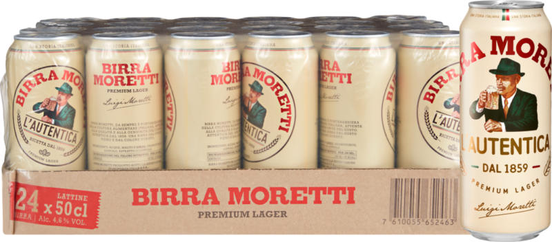 Birra Moretti, 24 x 50 cl