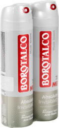 Deodorante spray Absolute Invisibly Dry Borotalco Men, 2 x 150 ml