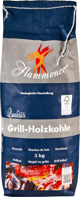Flammenco Grill-Holzkohle, 3 kg