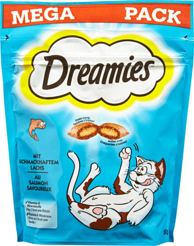Cibo per gatti con salmone Dreamies, 180 g