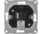 Hornbach USB-Steckdose QLink USB-A & USB-C (66.069.58), schwarz