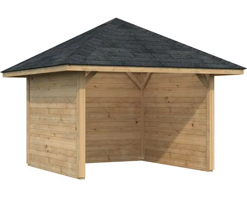 Pavillon Palmako Bianca 8,3 m² Set 2 300 x 300 cm braun tauchgrundiert