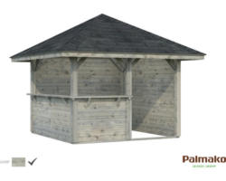 Pavillon Palmako Bianca 8,3 m² Set 3 300 x 300 cm grau tauchgrundiert