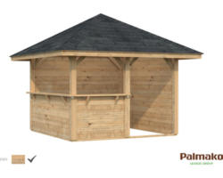 Pavillon Palmako Bianca 8,3 m² Set 3 300 x 300 cm braun tauchgrundiert