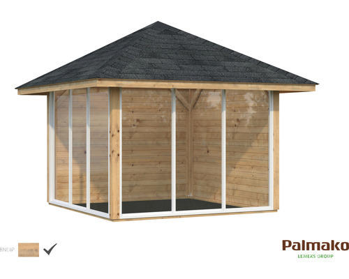 Gartenhaus Palmako Bianca 8,3 m² Set 4 300 x 300 cm braun tauchgrundiert