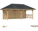 Hornbach Pavillon Palmako Bianca 16,6 m² Set 2 588 x 300 cm braun tauchgrundiert