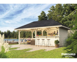 Pavillon Palmako Bianca 16,6 m² Set 3 588 x 300 cm natur