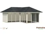 Hornbach Gartenhaus Palmako Bianca 24,9 m² Set 4 588 x 588 cm tauchgrundiert