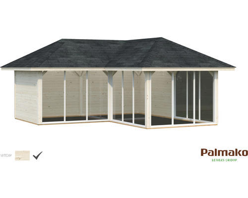 Gartenhaus Palmako Bianca 24,9 m² Set 4 588 x 588 cm tauchgrundiert