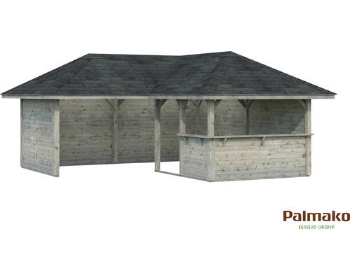 Pavillon Palmako Bianca 24,9 m² Set 2 588 x 588 cm grau tauchgrundiert