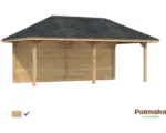 Hornbach Pavillon Palmako Bianca 16,6 m² Set 1 588 x 300 cm braun tauchgrundiert