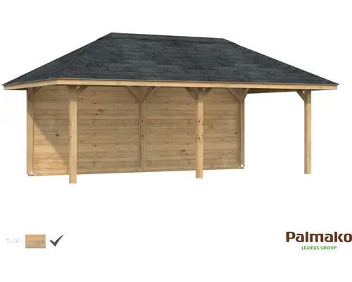 Pavillon Palmako Bianca 16,6 m² Set 1 588 x 300 cm braun tauchgrundiert