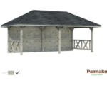 Hornbach Pavillon Palmako Bianca 16,6 m² Set 2 588 x 300 cm grau tauchgrundiert