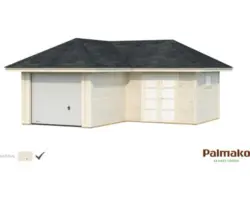 Garage Palmako Bianca 24,9 m² Set 6 588 x 588 cm natur
