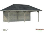 Hornbach Pavillon Palmako Bianca 16,6 m² Set 1 588 x 300 cm grau tauchgrundiert