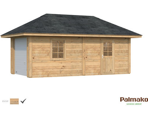 Garage Palmako Bianca 16,6 m² Set 12 300 x 588 cm braun tauchgrundiert