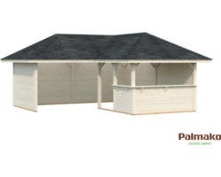 Pavillon Palmako Bianca 24,9 m² Set 2 588 x 588 cm tauchgrundiert