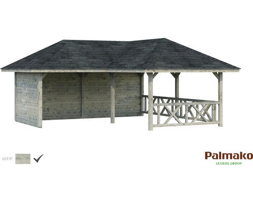 Pavillon Palmako Bianca 24,9 m² Set 1 588 x 588 cm grau tauchgrundiert