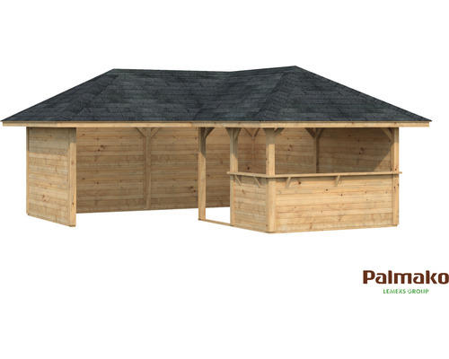 Pavillon Palmako Bianca 24,9 m² Set 2 588 x 588 cm braun tauchgrundiert