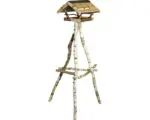 Hornbach Vogelfutterhaus Birke mit Ständer 35 x 32 x 118 cm